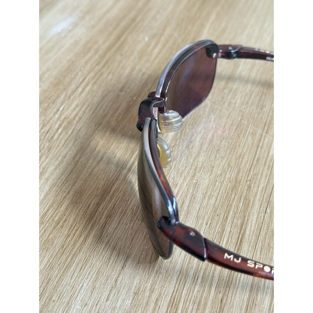 MAUI JIM Sandy Beach/Brown Tortoise MJ-408-10 Sport Half-Rim Sunglasses - Picture 5 of 13